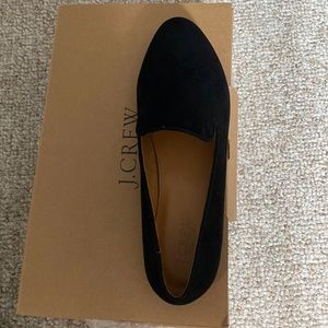 New JCrew Black suede loafers Size 8.5
